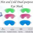 Cooling Eye Mask, Reusable Cold Eye Mask for Hot Cold Treatment for Eye Strain, Eye Swelling, Eye Redness, Puffy Eyes, Dark Circles, Smooth Fine Lines and Eye Recover Surgery. 2 Packs (Pink)