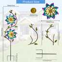 VEWOGARDEN Flower Wind Spinners Outdoor Garden Metal Stake Wind Sculptures & Spinners for Patio Yard Lawn Art Decorations, Colorful