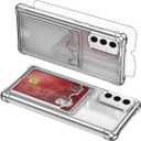 Asuwish Phone Case for Samsung Galaxy S24 Plus/S25 Plus S24+ S25+ 5G Cell Cover with Screen Protector and Hard Card Holder Accessories S24Plus 24S + S 24 24+ S25Plus 25S 25+ SM-S936U Women Men Silver