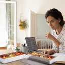 LemonRoad 6 Pcs Stainless Steel Snack Containers 3 Compartments Bento Boxes Reusable Lunch Snack Box with Lids Divided Portable Food Storage Containers for School Party Travel Picnic Home