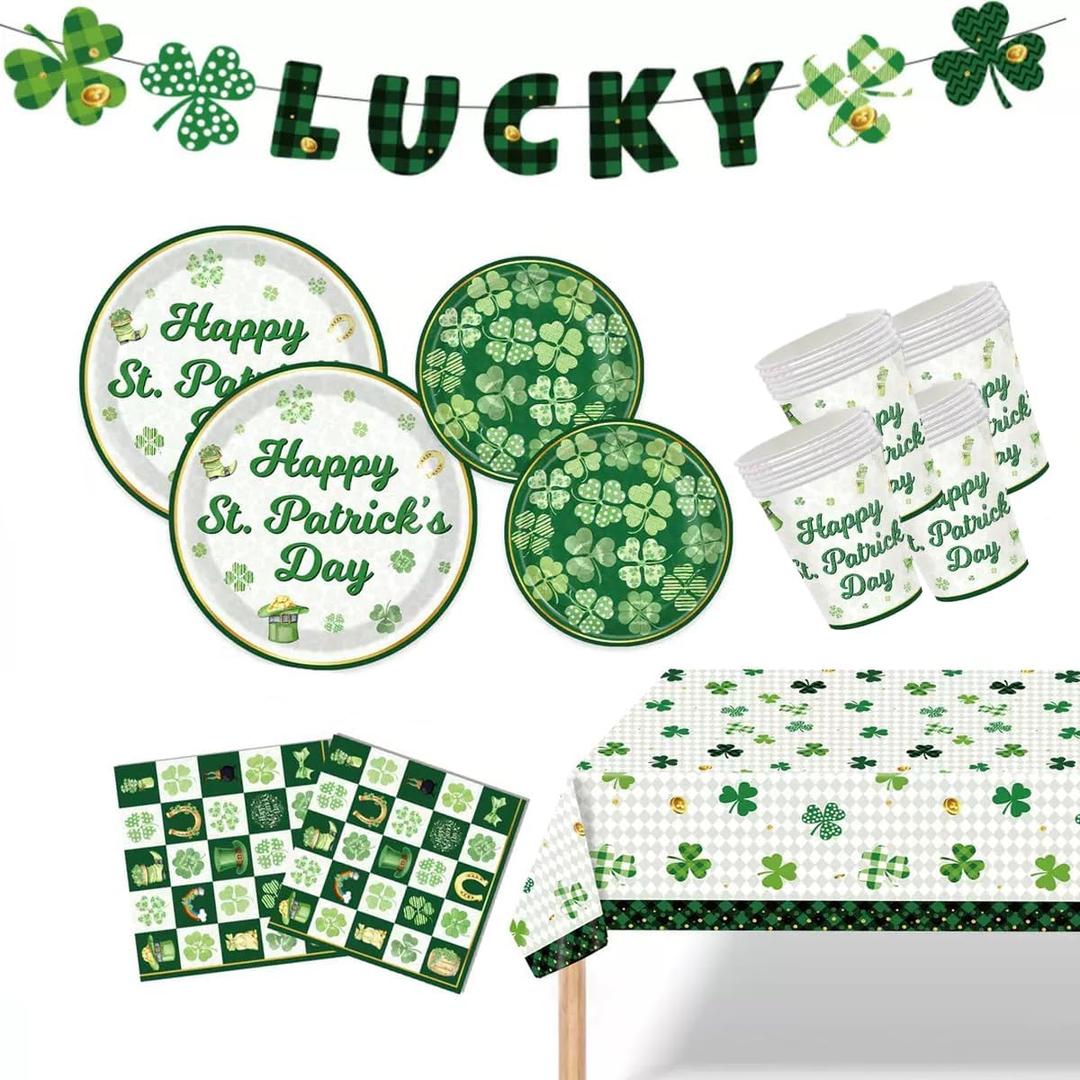 St. Patrick's Day Party Decorations Kit - Complete Premium Set with Banner, Garland, Balloons & Cupcake Toppers for Irish Holiday Party, Home and Office Celebration Decor