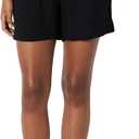 Amazon Essentials Women's High-Rise Relaxed-Fit Fluid Twill Pull-On Shorts (Shirt Sold Separately) (XX-Large, Black)