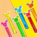 Mouse Party Favors 24Pcs Glitter Mouse Ear Bubble Wands for Kids Cute Bubble Wand for Birthday Party Supplies Classroom Prizes Pinata Goodie Bag Stuffers Gifts