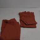 Melodieux Terracotta Sheer Curtains 72 Inches Long for Bedroom, Natural Cotton Linen Light Filtering Window Sheer Drapes, Living Room Rod Pocket Farmhouse Crepe Voile Curtains, 52W x 72L, 2 Panels