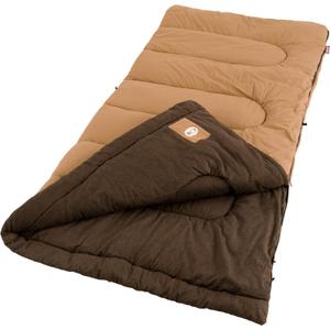 Coleman Dunnock 20F Big n Tall Sleeping Bag, Cold-Weather Sleeping Bag Fits Adults up to 6ft 4in, Machine Washable, Flannel Liner