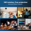 Mini Projector, Support 4K 1080P Portable Projector with Dual Band WIFI6 5G Wireless 5.2 Bluetooth Android 11, 200 ANSI Lumens, 180 Rotatable, Auto Keystone Correction,35"-130" Screen Video Projector