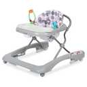 Dream On Me Mia Foldable Baby Walker in Grey, Foldable Walker with Adjustable Heights, Removable, Machine Washable High-Back Padded Seat, Suitable for 6-12 Months
