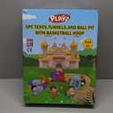 Playz 5pc Kids' Play Tents & Tunnels - Ball Pit for Toddlers, Basketball Hoop, Crawling Tubes, Pop-Up Playhouses, Baby Obstacle Course for Indoor or Outdoor Use