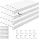 Maxdot 4 Pcs Cuttable Wire Rack Covers 30 × 16 Inch Felt White Shelf Covers for Wire Shelving Shelf Liners 0.35 Inch Thick Removable Shelves Covering for Pantry Store Kitchen Removable Closet Office