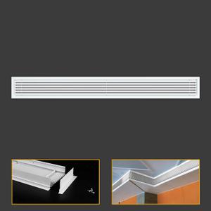 Linear Bar Air Grille 32" X 4", Aluminum Air Supply/Return Grilles,Easy Air Flow,Removable Grille/Door-HVAC Air Vent Cover,White[Outer Dimensions: 32.8"w X 4.8"h]