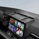 Temmis Dashboard Organizer for Toyota Highlander 2020-2026, Silicone Dash Board Tissue Holder Dash Storage Tray Container Box Behind Screen-Black