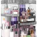 360 Degree Rotating Makeup Organizer, Extra Large Capacity Cosmetic Storage Unit, Removable DIY 7 Layers Skincare Organizer, Acrylic Beauty Perfume Organizer for Vanity Countertop (Gray) (XL)