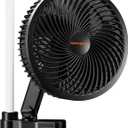 Spider Farmer New Grow Tent Fan 6" with 10 Dynamic Wind Speeds and 10-Level Oscillation, EC Motor, Weatherproof IP-54, Auto Oscillating Clip Fan, Powerful Airflow but Quiet for Ventilation Circulation (1PC)