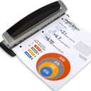 Swingline 3 Hole Punch, 10 Sheet Capacity Three Hole Puncher 3 Ring, Adjustable 2-3 Hole Paper Punch, Precision Pro, Black & Silver (74037)