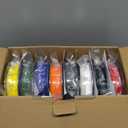 SUNLU PLA+2.0 3D Printer Filament Bundle, Multicolor PLA+ Filament 1.75mm, Individually Vacuum Packed, 0.25kg per Spool, 8 Pack, 2kg Total, Black+White+Grey+Blue+Red+Yellow+Olive Green+Orange