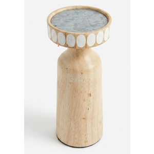 Wood Decorative Wood Candle Holder for Christmas Decoration Farmhouse Wedding Party Dining Table Décor Spa, 10"