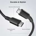 Elebase USB C to Type C Charger Cable 1.5/3.3/6.6FT 3Pack,USBC Charging Cord for iPhone 17e 16 16e 15 Pro Max Plus,Apple iPad Air 8 7 Mini 6,Samsung Galaxy S26 S25 S24 S23 A17 A56 A26,Z Flip Fold 5 6
