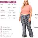 SATINA High Waisted Flare Leggings for Women - Yoga Pants for Women - Buttery Soft Bell Bottom Palazzo - Versatile Sizing (Medium, Leafy Black)