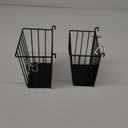 2PCS Rabbit Hay Rack with Heavy-Duty Metal Frame Rabbit Hay Holder for Cage - Guinea Pig Hay Feeder Bunny Hay Feeder,for Rabbits Guinea Pigs Bunny Chinchillas (Matte black)