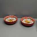 Pasta Bowls 42 Oz, Serving Bowls Set of 4, Ceramic Plate for Kitchen,Salad, Dinner, Microwave Oven and Dishwasher Safe, Versatile Christmas Dishes for Holiday Entertaining, Red