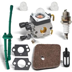 ALL-CARB 4140 120 0619 C1Q-S186 Carburetor Kit Replacement for Stihl FS45 FS46 FS46C FS55 FC55 FS55R FS55RC FS38 FS45C String Trimmer Weed Eater C1Q-S186A C1Q-S186B
