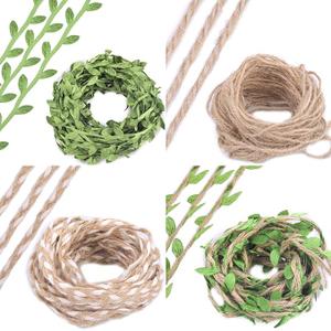Felice Arts 552FT Natural Leaves Twine Artificial Leaves Jute Twine for Wedding Gift Wrapping Braided Decorated for Art & Crafting Home Wall Garden Wreaths Decor Party Supplies