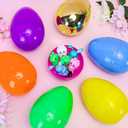 MGparty 12 Pcs 6 Inch Easter Eggs Fillable, Large Easter Eggs with Golden Eggs, Jumbo Plastic Empty Eggs Bulk for Easter Egg Hunt, Basket Stuffers, Party Favors, Classroom Prizes and Decorations
