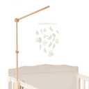 Baby Crib Mobile Arm - 30 Inch Wooden Mobile Hanger for Crib, Baby Mobile Holder for Baby Girls Boys Nursery Decor - with Anti Slip Attachment (Wall Mount Arm)