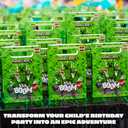 Get Trend Minecraft Gift Bags for Kids with Sticker Sheets, 10 Pack Small Paper Party Favor Goodie Bags with Handles, Creeper Treat for Kids, Boys & Girls Birthday Party Decoration Supplies