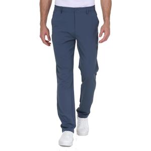 Mens Golf Pants Work Dress Pants 34" Lightweight Travel Trousers Stretch Business Casual Slacks with Pockets (Dark Grey)