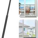 AceMining Sliding Door Security Bar,Heavy Duty Sliding Patio Door Lock Bar, 20-50inch Adjustable Multi-use Window Security Bars, Sliding Door Stopper,Black,1Pack