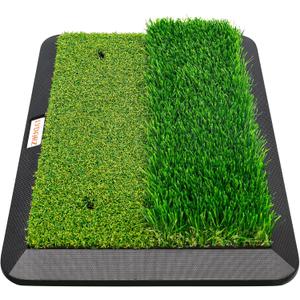 Portable & Foldable Golf Practice Mat – Dual-Turf Golf Hitting Mat for Indoor & Outdoor Swing and Chipping – Fairway & Rough Turf Golf Training Mat for Backyard and Home