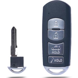 MechanMagic Smart Key Fob Replacement Fits for Mazda 3 Mazda 6 2014 2015 2016 2017 2018 / MX-5 Miata 2016-2019 Keyless Entry Remote Control WAZSKE13D01 IC: SKE13D-01 662F-SKE13D01 315MHz ID49 Chip