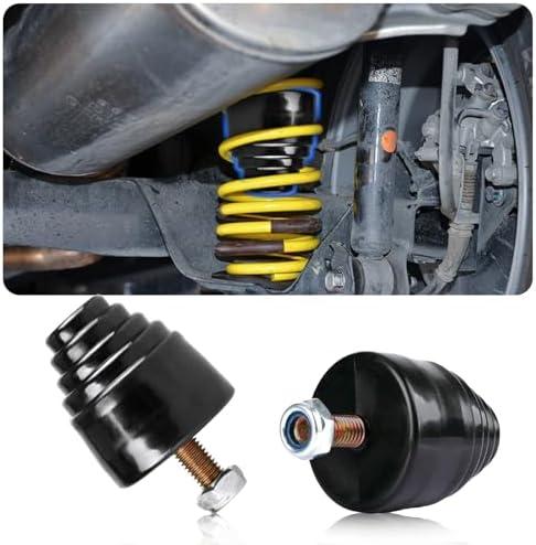 Universal Rubber Bump Stop Kit - 2 Pack with Nuts, Suspension Shock Absorber for Cars, Trucks, Vans - Automotive Accessories