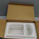 DOITOOL Glass Cups with Lids and Straws: 3PCS 32oz Glass Coffee Ice Tea Water Cocktail Cups Clear Glass Drinking Cup Reusable Tumbler with Lid and Straw for Tea Juice Iced Coffee