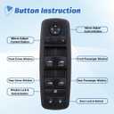 Driver Side Window Switch Power Control Button Compatible with 2010 2011 Chrysler Town & Country/Dodge Grand Caravan, Replacement OEM 04602535AI, Double Autos 3+0 Pins