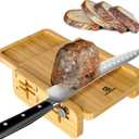 Bread Slicer for Homemade Bread, World's 1st Horizontal Wooden Loaf Cutter with Crumb Tray, Adjustable 4 Slice Thickness, Perfect for Sourdough, Cakes, Toast, and Bagels(without knife)