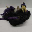 JOYIN 72” Halloween Hanging Witch Decorations Outdoor, Flying Talking Ghost Decor Light Up Eyes Sound Activated, Outside Indoor Haunted House Prop for Lawn Yard Garden, Purple