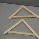 2 Pack Wall Mount Wooden Shelf Brackets Triangle 7 Inch | Include Mounting Screws, Decorative, Unfinished, for Shelves Support, Plank Sconce, Clapboard Bracket, Pendant Lamp, DIY