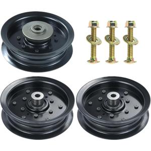 2 Pack 532196104 Husqvarna Idler Pulley with 532196106 Husqvarna Idler Pulley Replaces 532197379 532197380 196106 197379 for Z254 Z254F RZ5424 YTH24V48 LGT2654 RZ5426 MZ54 YTH24V54 Tractors