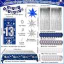 13th Birthday Decorations for Boys Girls, Blue Happy 13th Birthday Decoration Boy 13 Year Old Party Decorations Door Banner, Tablecloth Foil Backdrop Star Balloons 13th Bady Decor for Teenage Boys