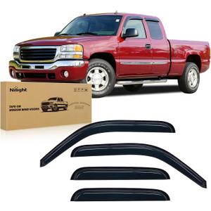 Nilight Window Visors for Chevy Silverado/GMC Sierra 1500/2500/3500/2500HD Extended Cab 1999-2006, Out-Channel Window Wind Deflectors Rain Guards -4PCS