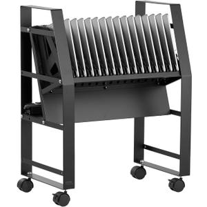 VEVOR Charging Cart, 16 Device Mobile Open Charging Station, Up to 15.6 in Screen Size, Office and Classroom Mobile Charging Cart, for Chromebook, Tablet and Laptop