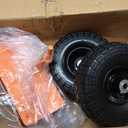 Heavy Duty Panel Dolly, All-Terrain Slab Dolly with 1000 LB Weight Capacity,10-inch Wheels (Orange Solid Tires)-Patent Pending