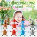 2 x Telescopic Suction Cup Easter Bunny Pop Tube Toy  Easter Egg Fillers Basket Stuffers Essentials Sensory Fidget Gifts Party Favors4pcs