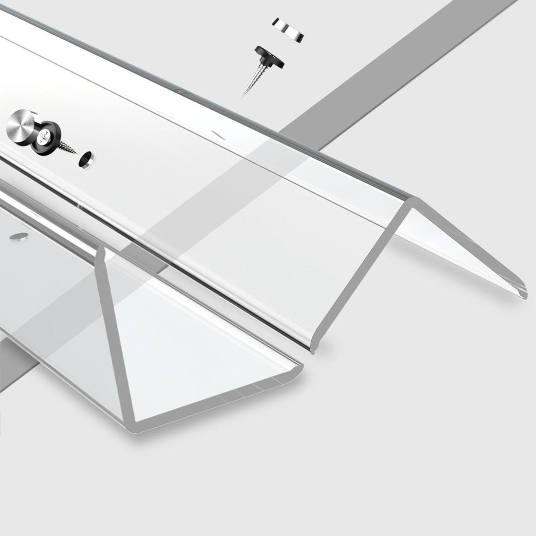 CHIDU Corner Guard, Pre-Drilled Clear Wall Corner Protector with Screws, L-Shaped Thickened Edge Protection for Sharp Wall, Door Frame, Table, Countertop - 2 PCS x 35.4" L x 1.97" W
