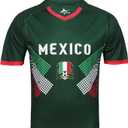 Soccer Jersey Kids #10 National Team Boys&Girls Soccer Shorts Youth Football Practice Jersey/Shirt Set Gift for Soccer Fans (6 Years, Drack-green)