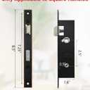 Flat Slot Storm Door Mortise Lock Body Fits Older Storm Door Handle Replacement Parts, 5/16" Square Spindle Hub, 2-1/2" Handle PZ, 7/8" Backset, 7" Faceplate H.C., Handle Not Included, Black