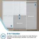 BlindsAvenue Cordless Day/Night Cellular Honeycomb Shade, 9/16" Single Cell, White, Size: 24" W x 48" H