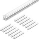 Barrina 12 Pack T5 LED Shop Light 4FT, 4000K Cool White,2200lm, 20W, Utility Linkable Lights, Ceiling and Under Cabinet Light, ETL Listed, ON/Off Switch for Workshop